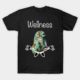 Rockhound Lotus Yoga Pose - Funny Wellness Mental Health Rockhounding T-Shirt